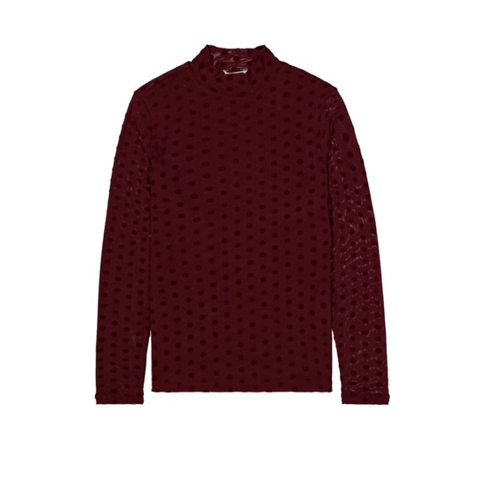 Garcia T-shirt V260213 Dots Organza RH Rosewood Garcia T-shirt V260213 Dots Organza RH Rosewood
